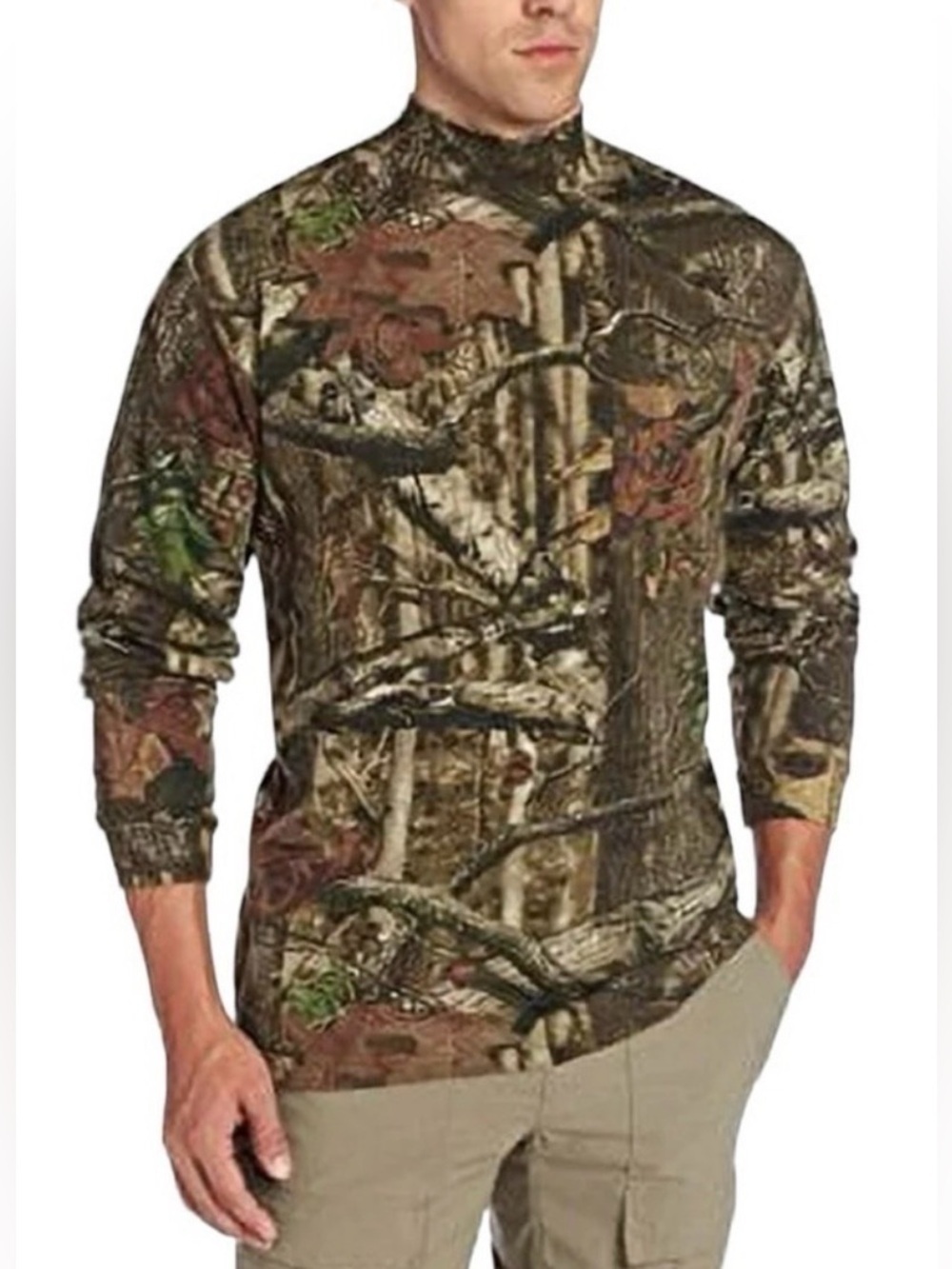 Yukon gear long sleeve camo shirt with pocket size L